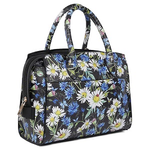 большая сумка с цветами на темном фоне