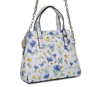 светлая сумка с цветами