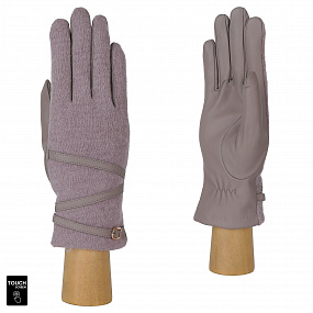 FS1-9 grey FABRETTI Перчатки жен. нат. кожа/шерсть