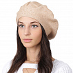 S2018-1-lt.beige Берет жен. 30%кашемир 30%шерсть 10%ангора 10%вискоза 20%полиамид б/р FABRETTI