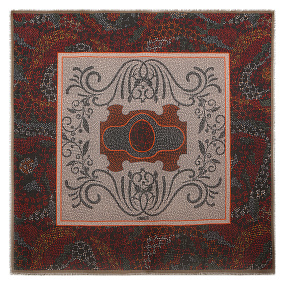 VFS1016-6 Платок жен. 18% шерсть, 82% модал  110x110 FABRETTI