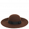 HW172-dark brown Шляпа жен. 100%шерсть б/р FABRETTI