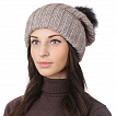S2018-5-beige Шапка жен. 25%альпака 50%шерсть 25%полиамид б/р FABRETTI