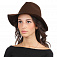 HW171-dark brown Шляпа жен. 100%шерсть б/р FABRETTI