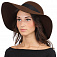 HW172-dark brown Шляпа жен. 100%шерсть б/р FABRETTI