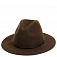 HW171-dark brown Шляпа жен. 100%шерсть б/р FABRETTI