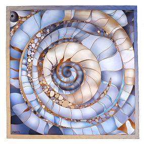 VFV1-9 Платок жен. 100% шелк 90x90 FABRETTI