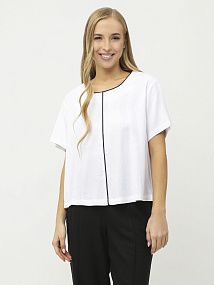 NCF101-1 FABRETTI Блуза женская 70% лён 30% вискоза