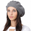 S2018-1-gray Берет жен. 30%кашемир 30%шерсть 10%ангора 10%вискоза 20%полиамид б/р FABRETTI