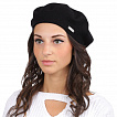 S2017-3-black Берет жен. 30%кашемир 30%шерсть 10%ангора 10%вискоза 20%полиамид б/р FABRETTI