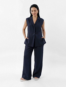 NYCD96-110 FABRETTI Жилет женский 30% лен, 70% тенсел